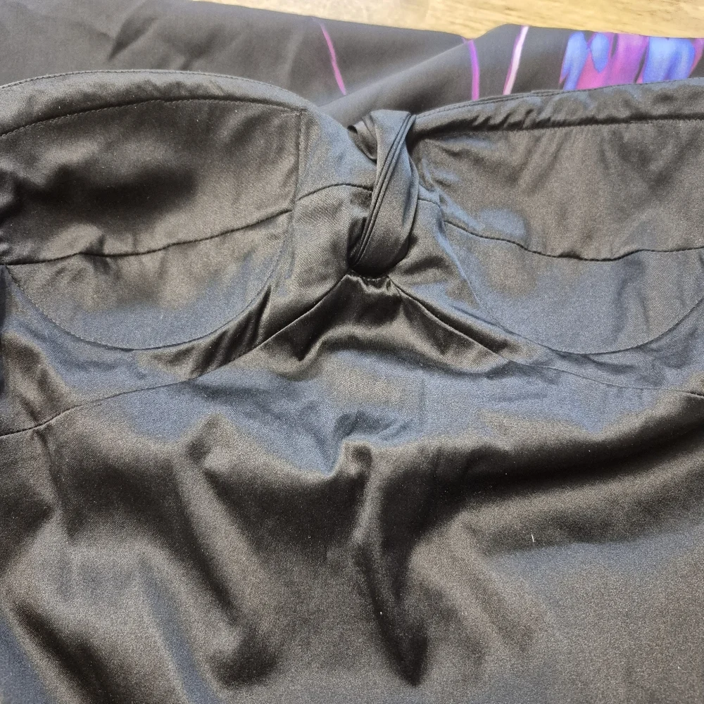 bebe Denora Bloom Silk Iris Tie Halter Silk Dress NWT - Picture 12 of 14